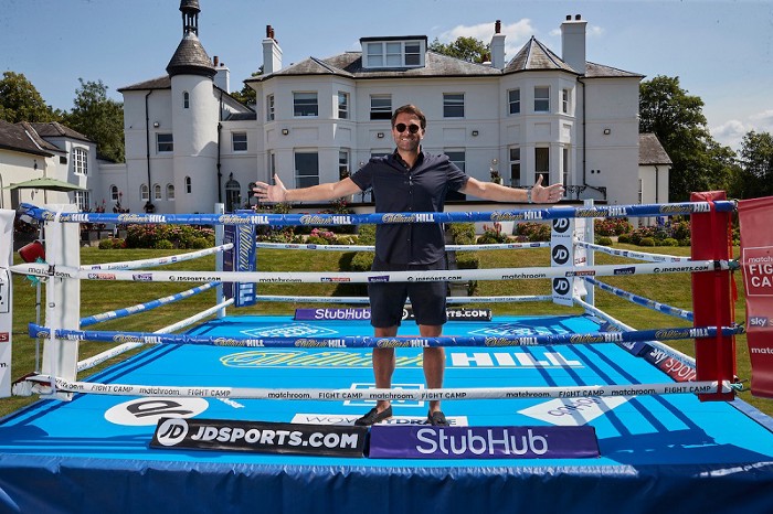 Eddie Hearn in backyard